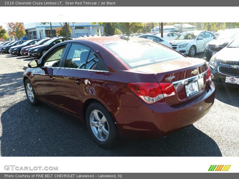 Siren Red Tintcoat / Jet Black 2016 Chevrolet Cruze Limited LT