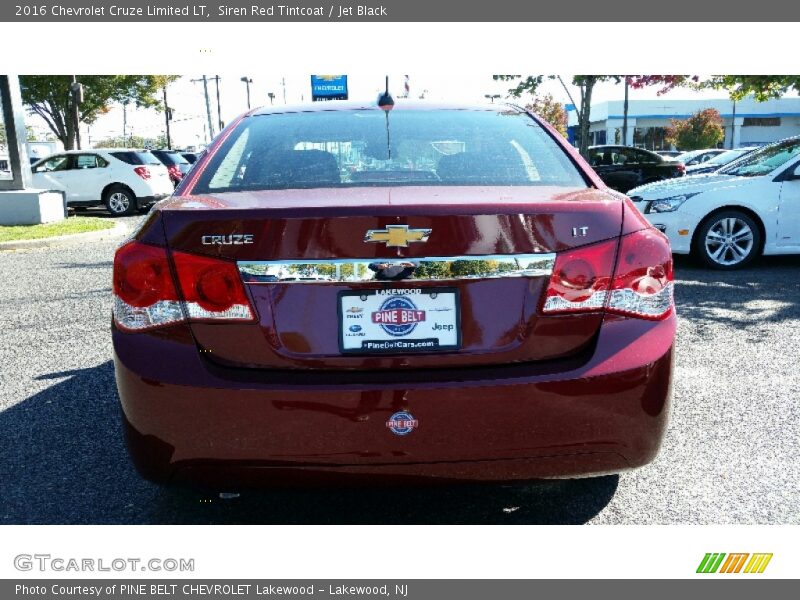 Siren Red Tintcoat / Jet Black 2016 Chevrolet Cruze Limited LT