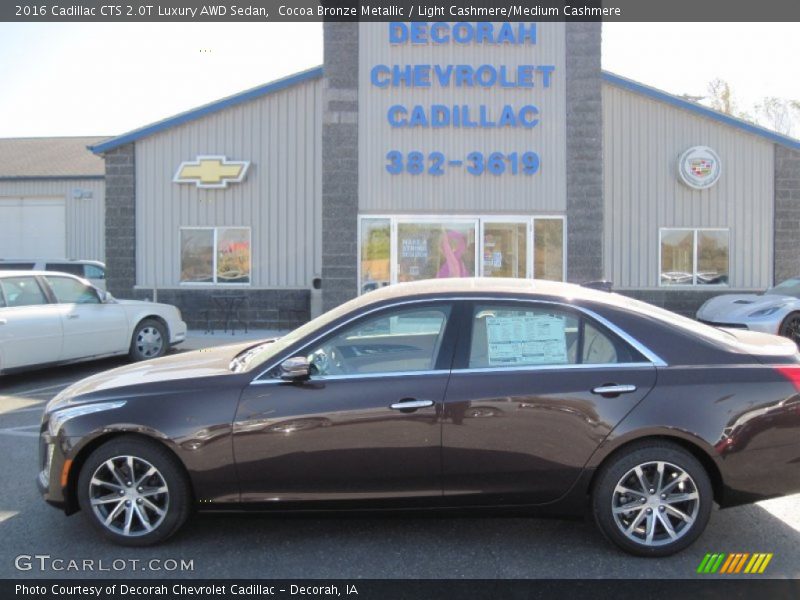 Cocoa Bronze Metallic / Light Cashmere/Medium Cashmere 2016 Cadillac CTS 2.0T Luxury AWD Sedan