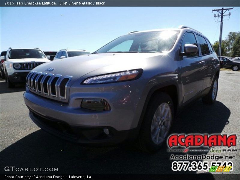 Billet Silver Metallic / Black 2016 Jeep Cherokee Latitude