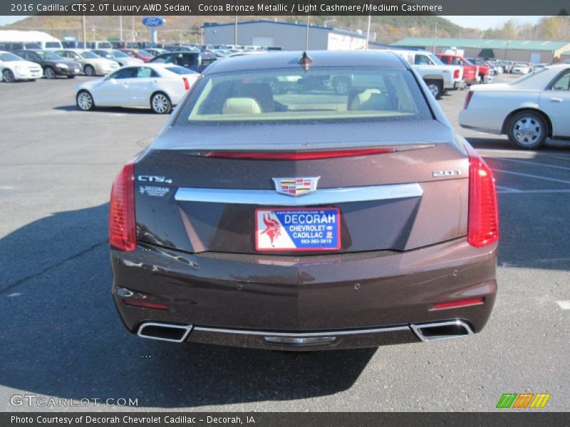 Cocoa Bronze Metallic / Light Cashmere/Medium Cashmere 2016 Cadillac CTS 2.0T Luxury AWD Sedan