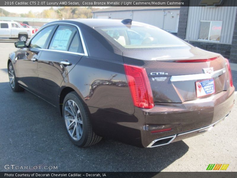 Cocoa Bronze Metallic / Light Cashmere/Medium Cashmere 2016 Cadillac CTS 2.0T Luxury AWD Sedan