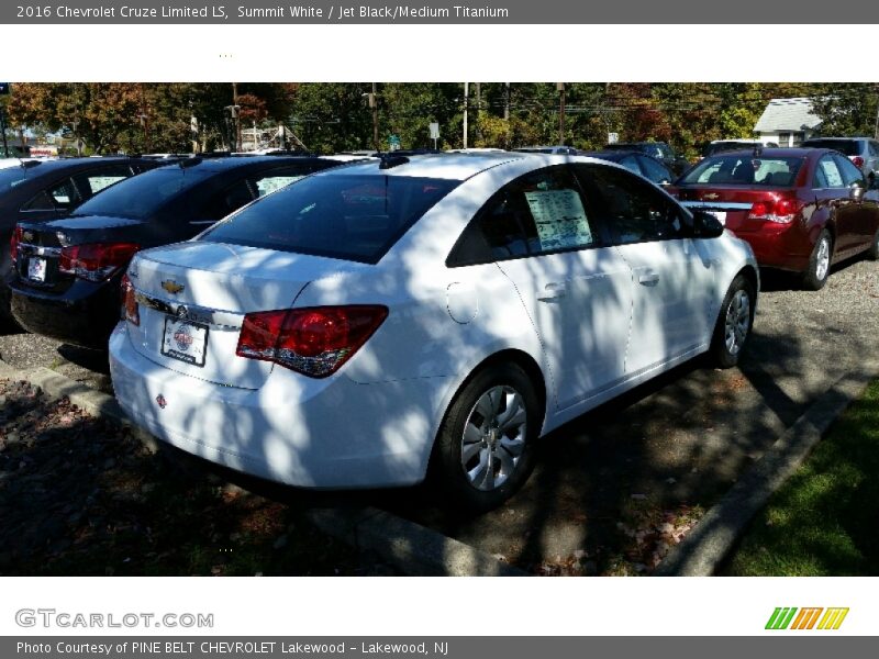 Summit White / Jet Black/Medium Titanium 2016 Chevrolet Cruze Limited LS