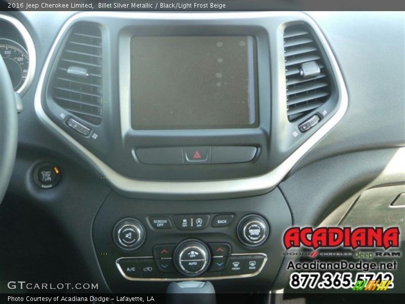 Billet Silver Metallic / Black/Light Frost Beige 2016 Jeep Cherokee Limited