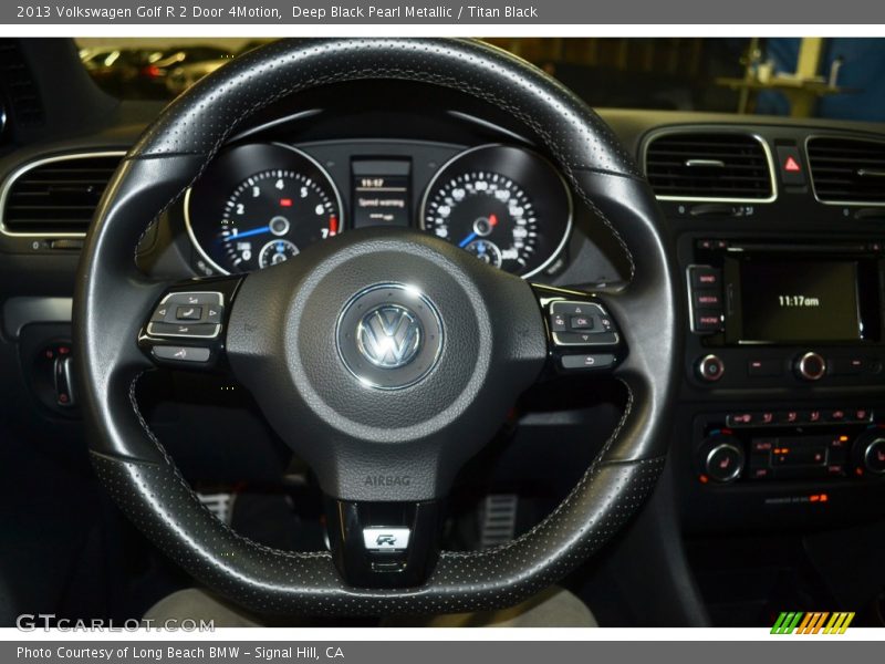 Deep Black Pearl Metallic / Titan Black 2013 Volkswagen Golf R 2 Door 4Motion
