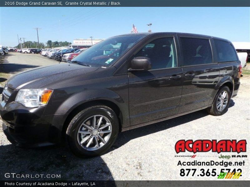 Granite Crystal Metallic / Black 2016 Dodge Grand Caravan SE