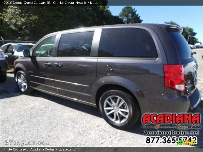 Granite Crystal Metallic / Black 2016 Dodge Grand Caravan SE