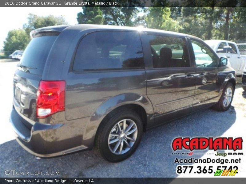 Granite Crystal Metallic / Black 2016 Dodge Grand Caravan SE