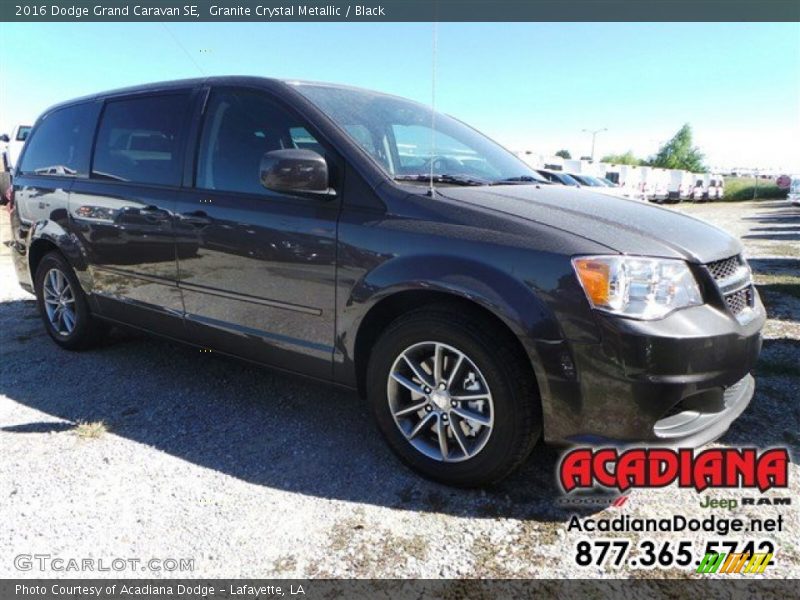 Granite Crystal Metallic / Black 2016 Dodge Grand Caravan SE