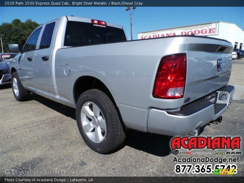 Bright Silver Metallic / Black/Diesel Gray 2016 Ram 1500 Express Quad Cab