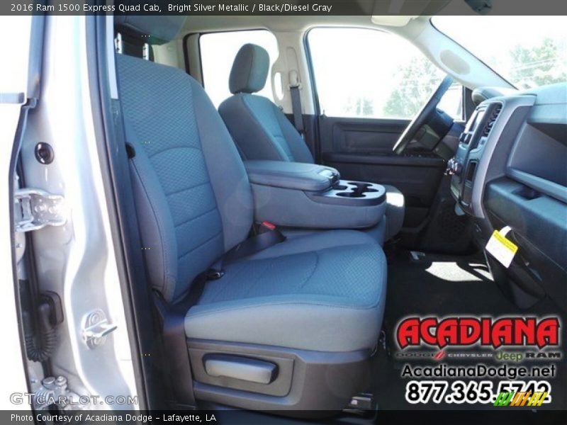 Bright Silver Metallic / Black/Diesel Gray 2016 Ram 1500 Express Quad Cab
