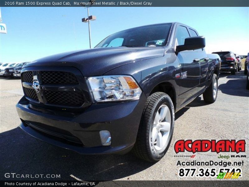 Maximum Steel Metallic / Black/Diesel Gray 2016 Ram 1500 Express Quad Cab
