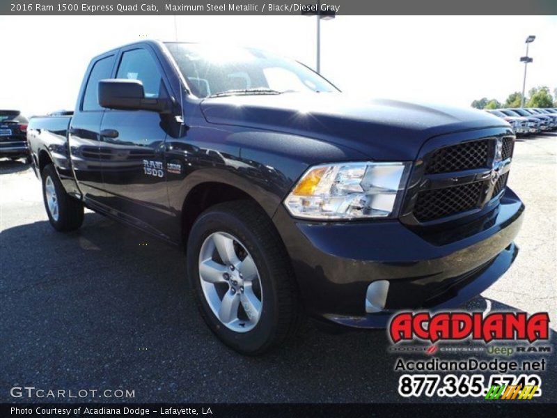 Maximum Steel Metallic / Black/Diesel Gray 2016 Ram 1500 Express Quad Cab