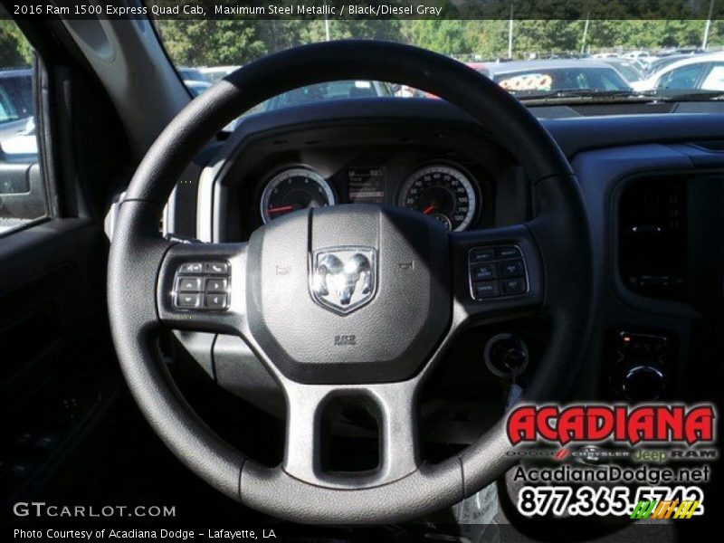 Maximum Steel Metallic / Black/Diesel Gray 2016 Ram 1500 Express Quad Cab