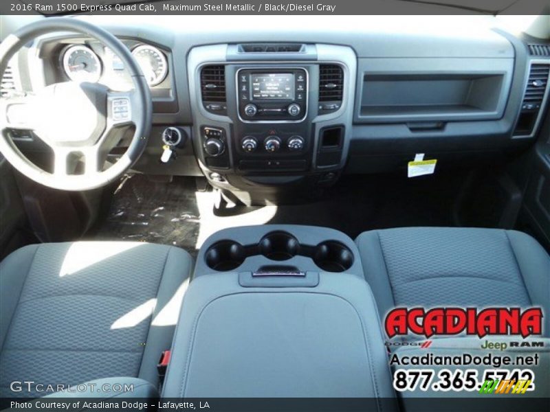 Maximum Steel Metallic / Black/Diesel Gray 2016 Ram 1500 Express Quad Cab