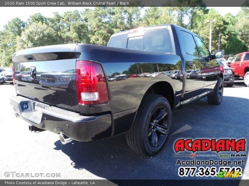 Brilliant Black Crystal Pearl / Black 2016 Ram 1500 Sport Crew Cab