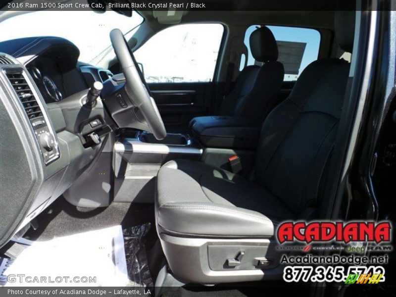 Brilliant Black Crystal Pearl / Black 2016 Ram 1500 Sport Crew Cab