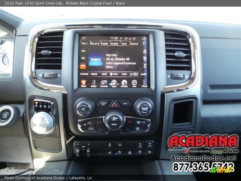 Brilliant Black Crystal Pearl / Black 2016 Ram 1500 Sport Crew Cab