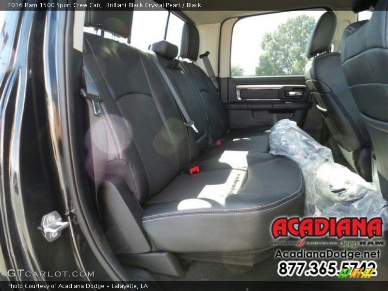 Brilliant Black Crystal Pearl / Black 2016 Ram 1500 Sport Crew Cab