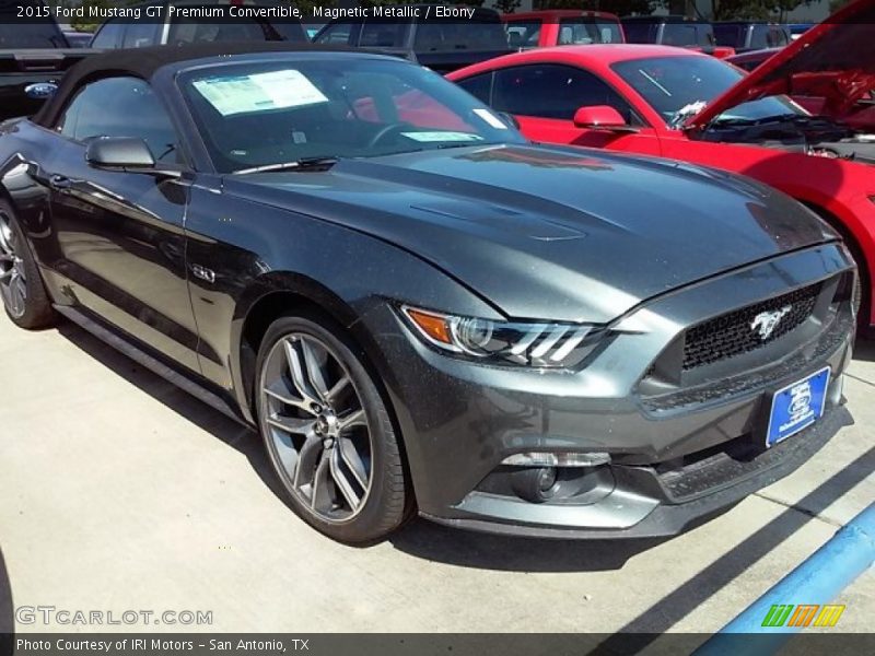 Magnetic Metallic / Ebony 2015 Ford Mustang GT Premium Convertible