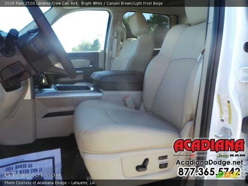Bright White / Canyon Brown/Light Frost Beige 2016 Ram 2500 Laramie Crew Cab 4x4