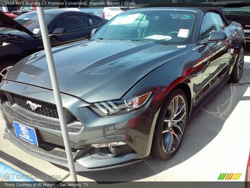 Magnetic Metallic / Ebony 2015 Ford Mustang GT Premium Convertible