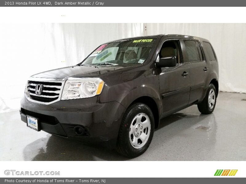 Dark Amber Metallic / Gray 2013 Honda Pilot LX 4WD