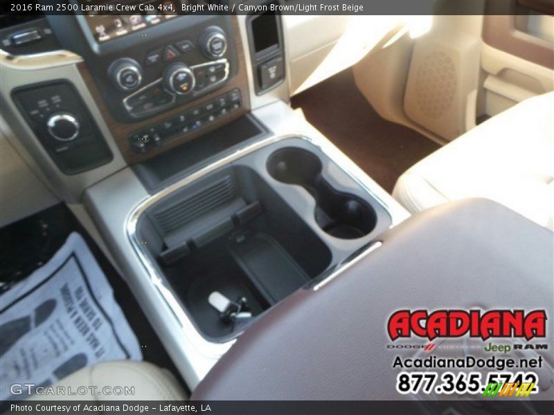 Bright White / Canyon Brown/Light Frost Beige 2016 Ram 2500 Laramie Crew Cab 4x4