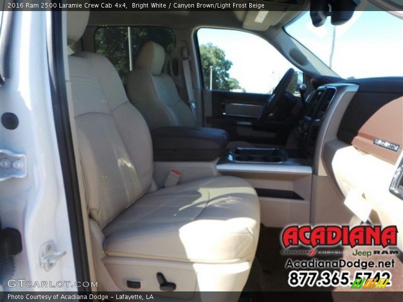 Bright White / Canyon Brown/Light Frost Beige 2016 Ram 2500 Laramie Crew Cab 4x4