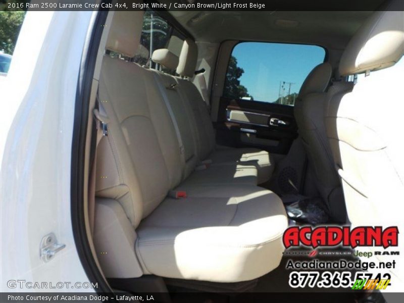 Bright White / Canyon Brown/Light Frost Beige 2016 Ram 2500 Laramie Crew Cab 4x4