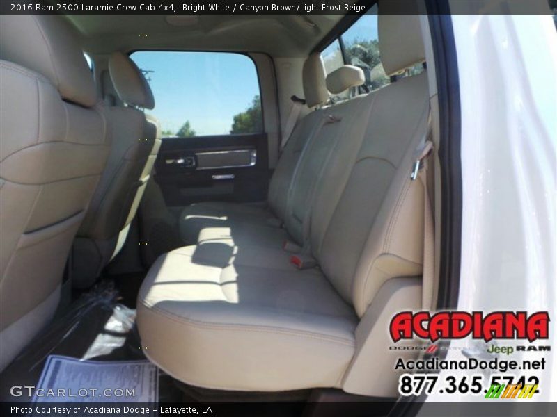 Bright White / Canyon Brown/Light Frost Beige 2016 Ram 2500 Laramie Crew Cab 4x4