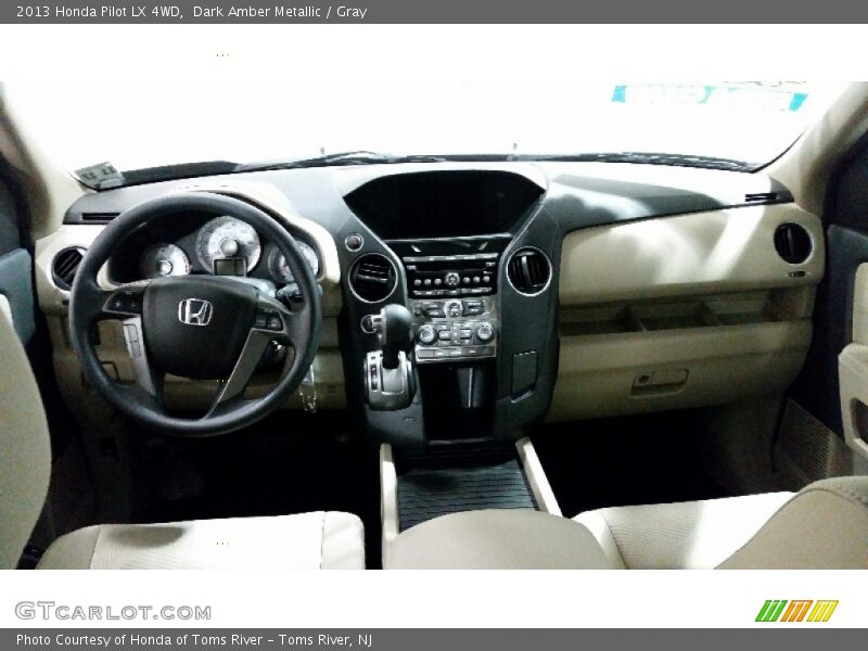 Dark Amber Metallic / Gray 2013 Honda Pilot LX 4WD