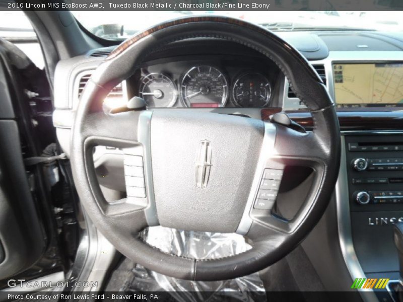 Tuxedo Black Metallic / Charcoal Black/Fine Line Ebony 2010 Lincoln MKS EcoBoost AWD