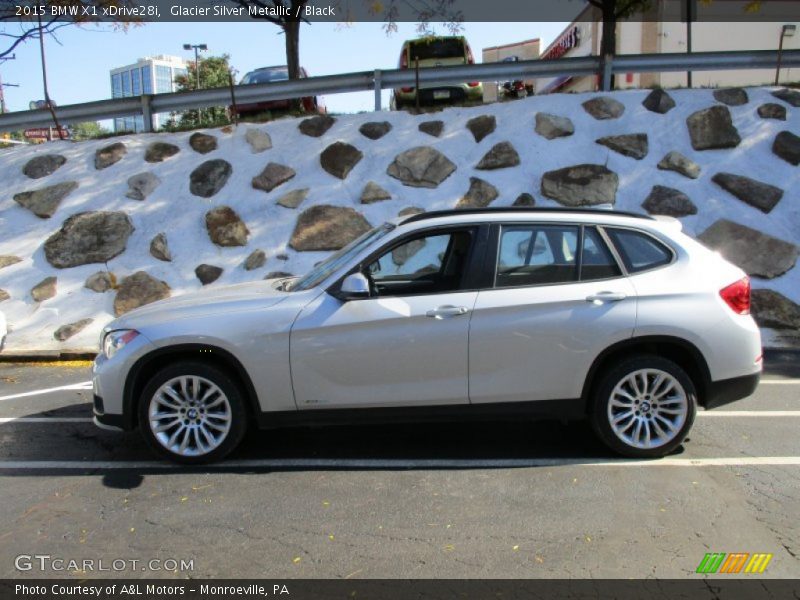 Glacier Silver Metallic / Black 2015 BMW X1 xDrive28i