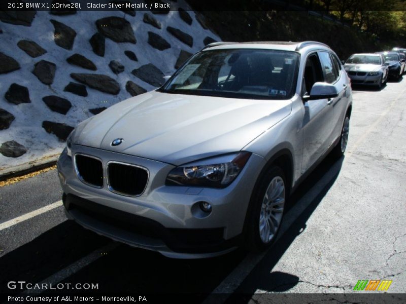 Glacier Silver Metallic / Black 2015 BMW X1 xDrive28i