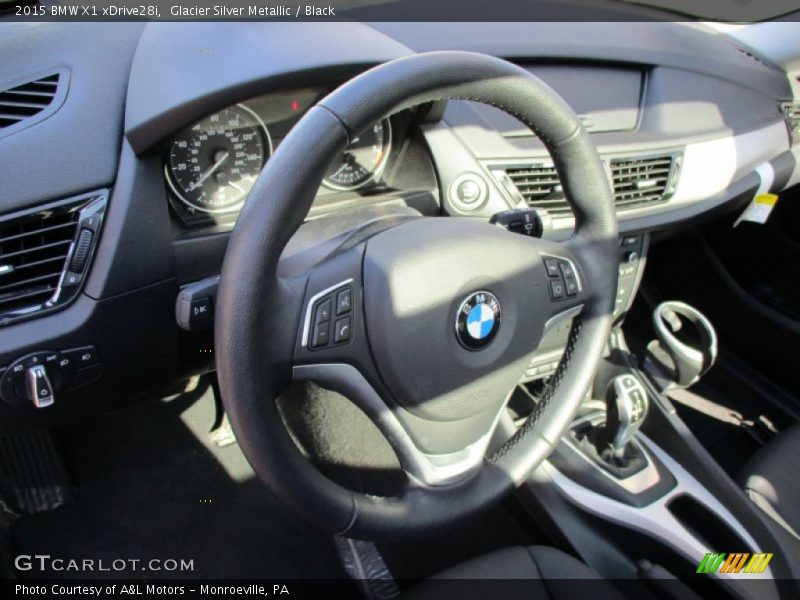 Glacier Silver Metallic / Black 2015 BMW X1 xDrive28i