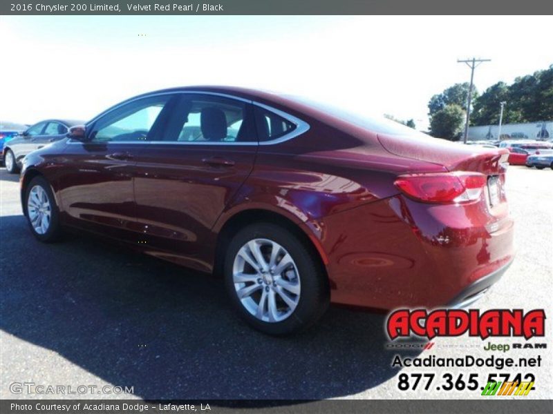 Velvet Red Pearl / Black 2016 Chrysler 200 Limited