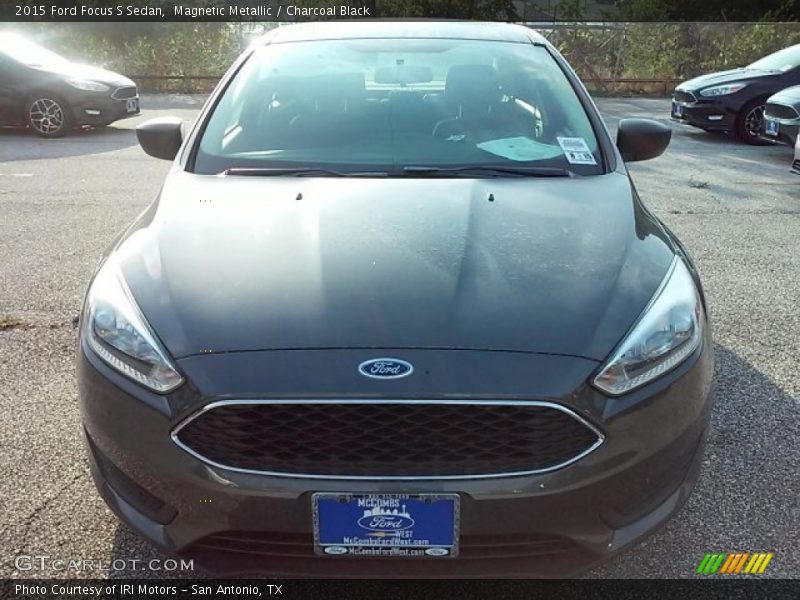 Magnetic Metallic / Charcoal Black 2015 Ford Focus S Sedan