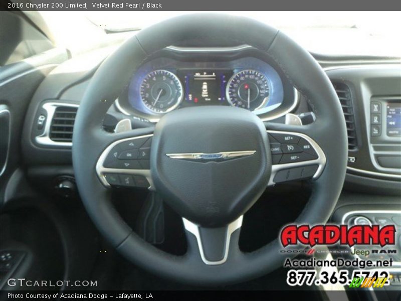 Velvet Red Pearl / Black 2016 Chrysler 200 Limited