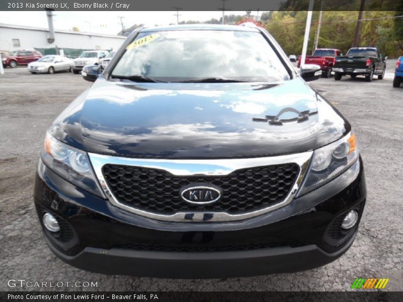 Ebony Black / Gray 2013 Kia Sorento LX