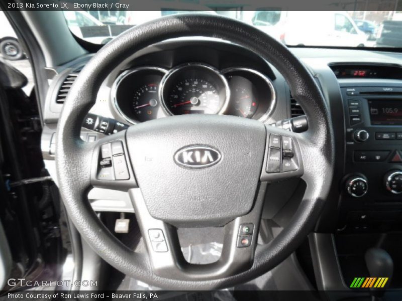 Ebony Black / Gray 2013 Kia Sorento LX