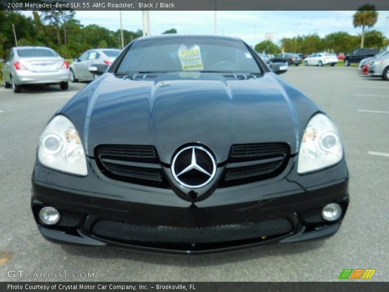 Black / Black 2008 Mercedes-Benz SLK 55 AMG Roadster