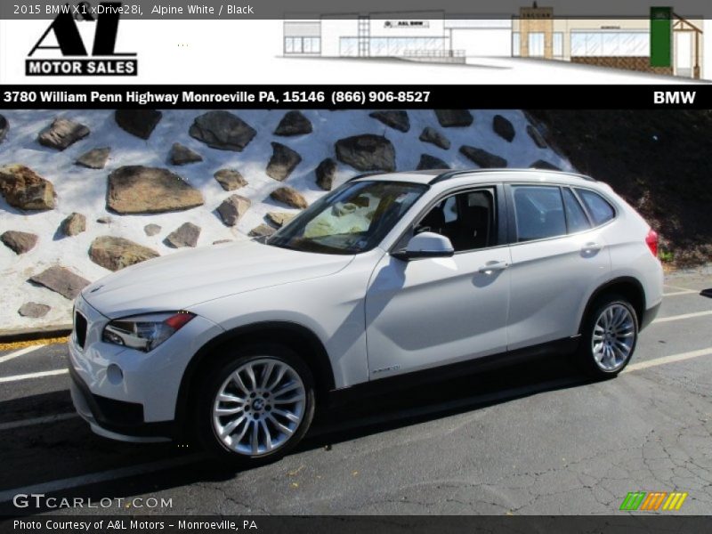 Alpine White / Black 2015 BMW X1 xDrive28i