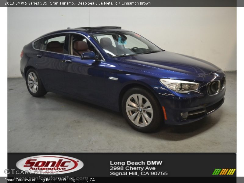 Deep Sea Blue Metallic / Cinnamon Brown 2013 BMW 5 Series 535i Gran Turismo