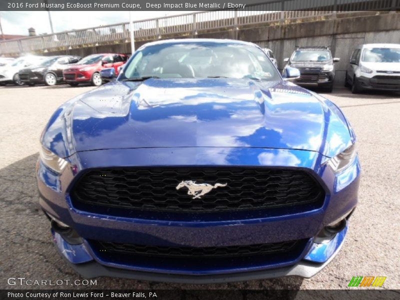 Deep Impact Blue Metallic / Ebony 2016 Ford Mustang EcoBoost Premium Coupe