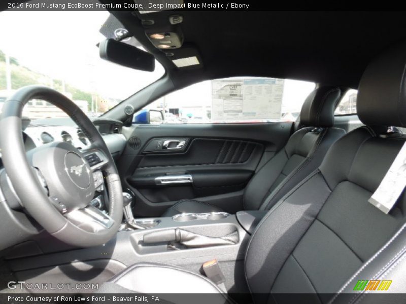 Front Seat of 2016 Mustang EcoBoost Premium Coupe
