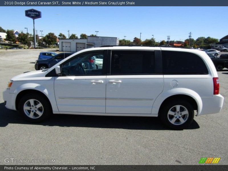 Stone White / Medium Slate Gray/Light Shale 2010 Dodge Grand Caravan SXT