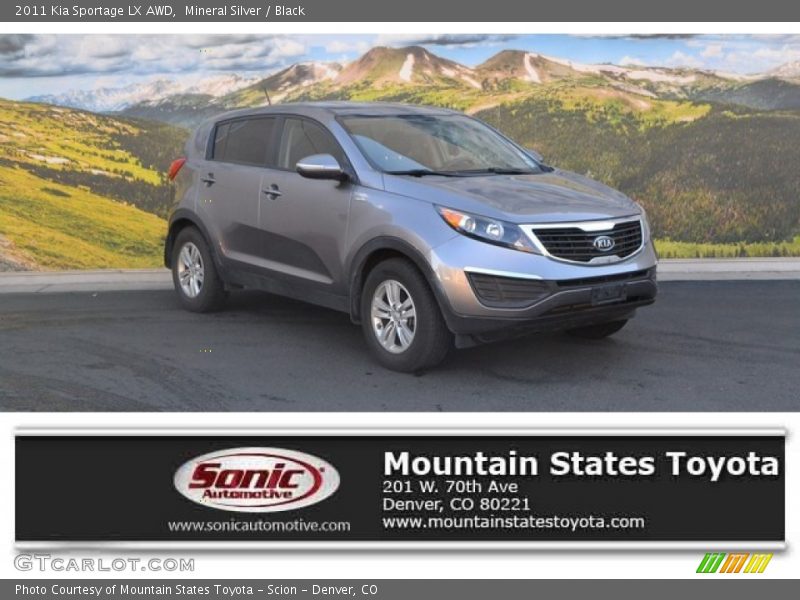 Mineral Silver / Black 2011 Kia Sportage LX AWD