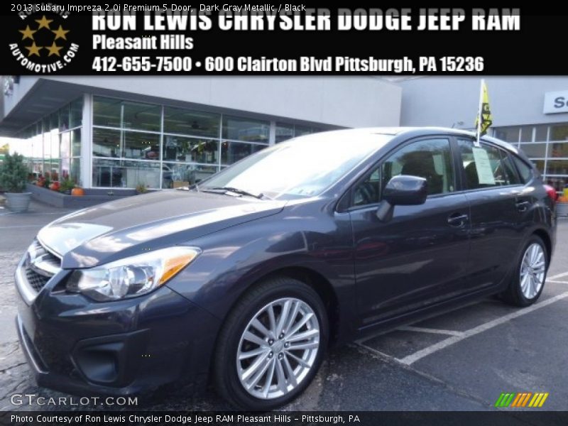 Dark Gray Metallic / Black 2013 Subaru Impreza 2.0i Premium 5 Door