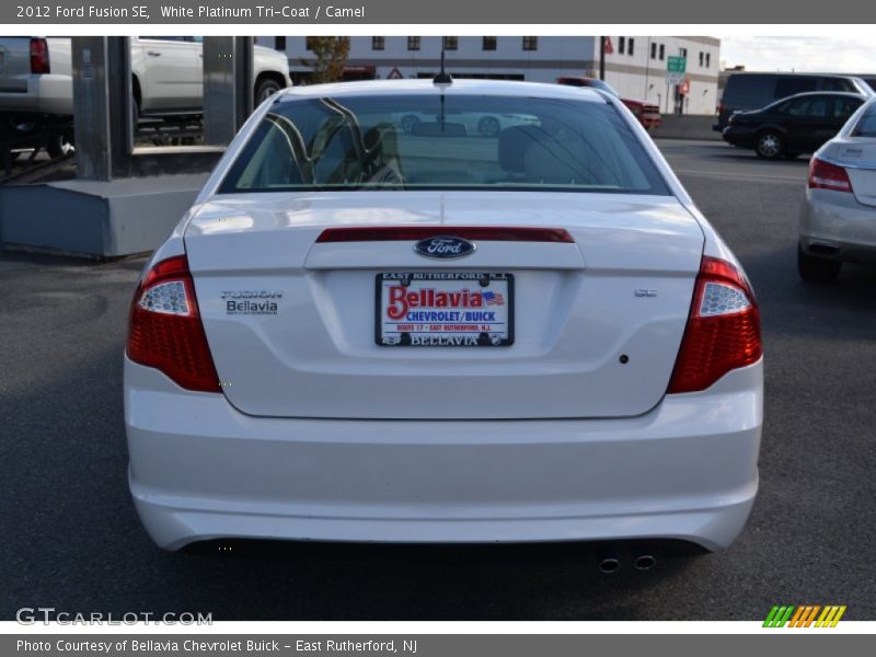 White Platinum Tri-Coat / Camel 2012 Ford Fusion SE